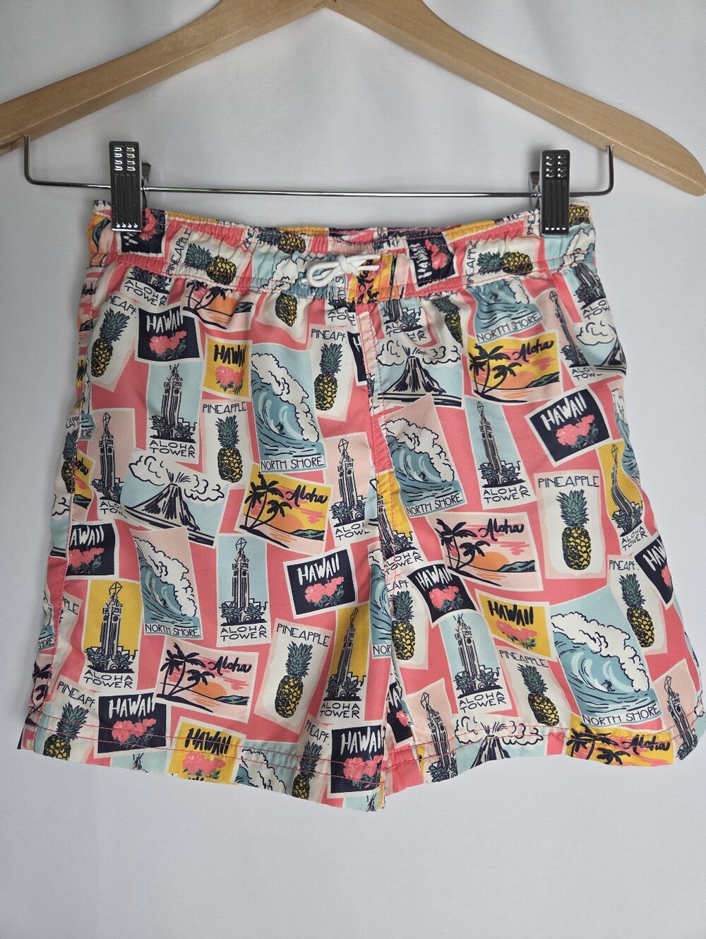 Boys Swim Trunks Vintage Stamp